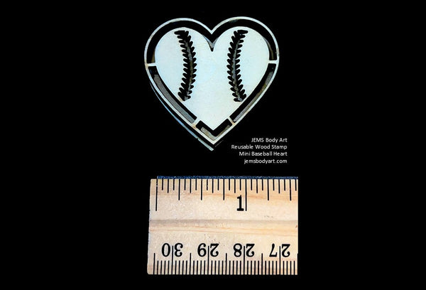 MINI STAMP - Baseball Heart